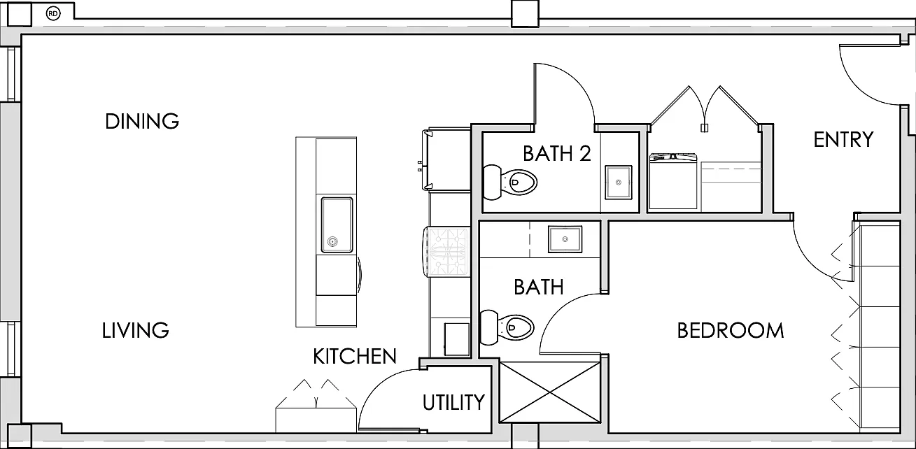 1 bed, 930 sqft, $1,200 — Photo 1