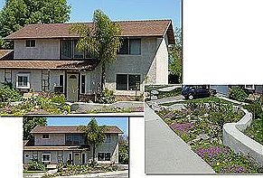 House a while back with dark trim, now painted white.