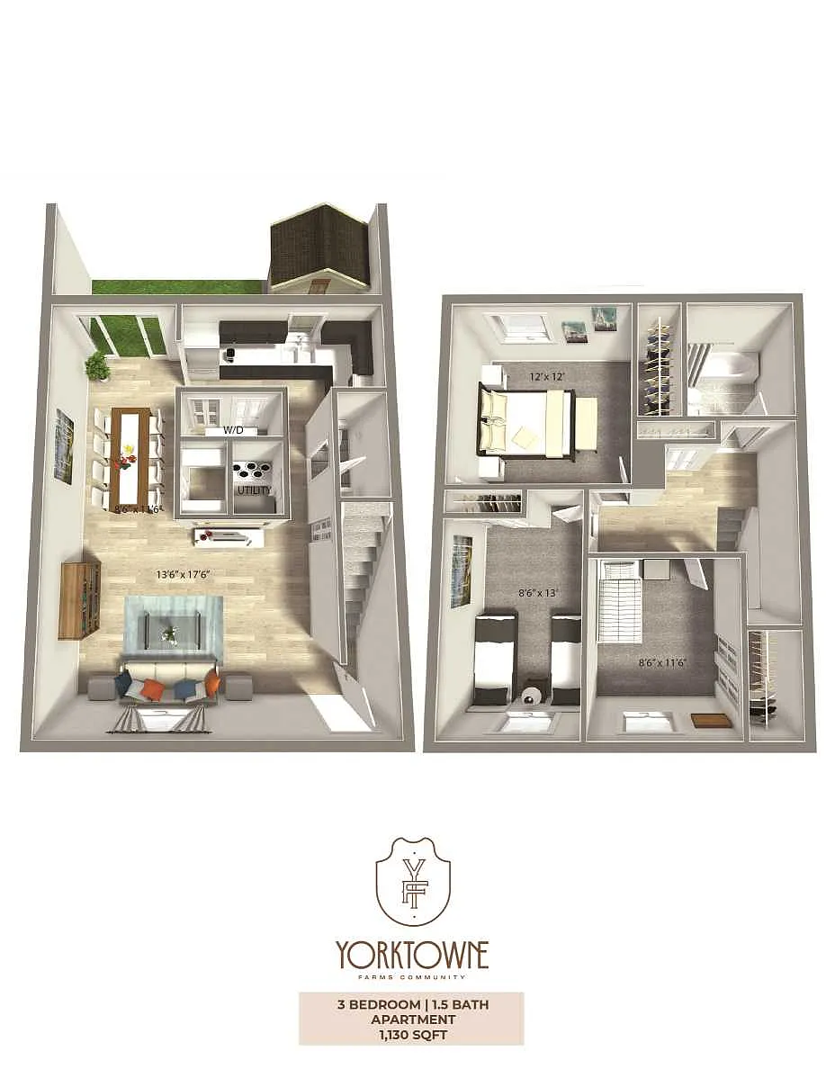 Floor plan 3 Bed 1.5 Bath