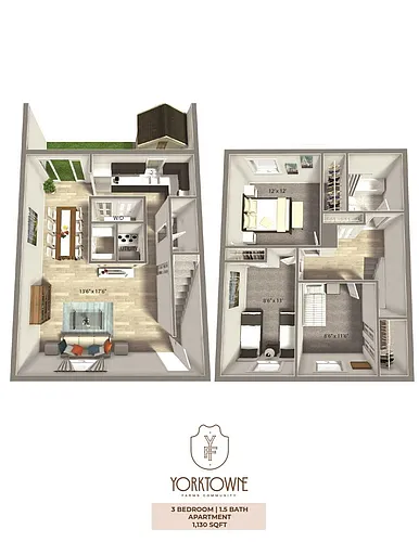 Floor plan 3 Bed 1.5 Bath
