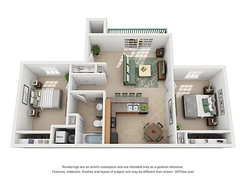 Floor plan Two Bedroom