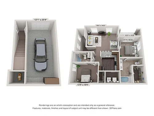 Floor plan Slate with Garage