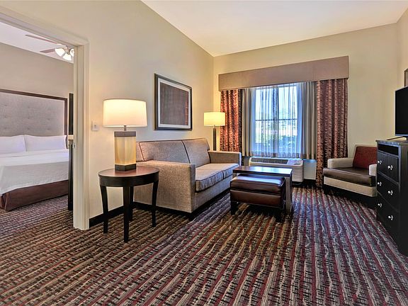 One bedroom with king size bed, sleeper sofa. Fully furnished.