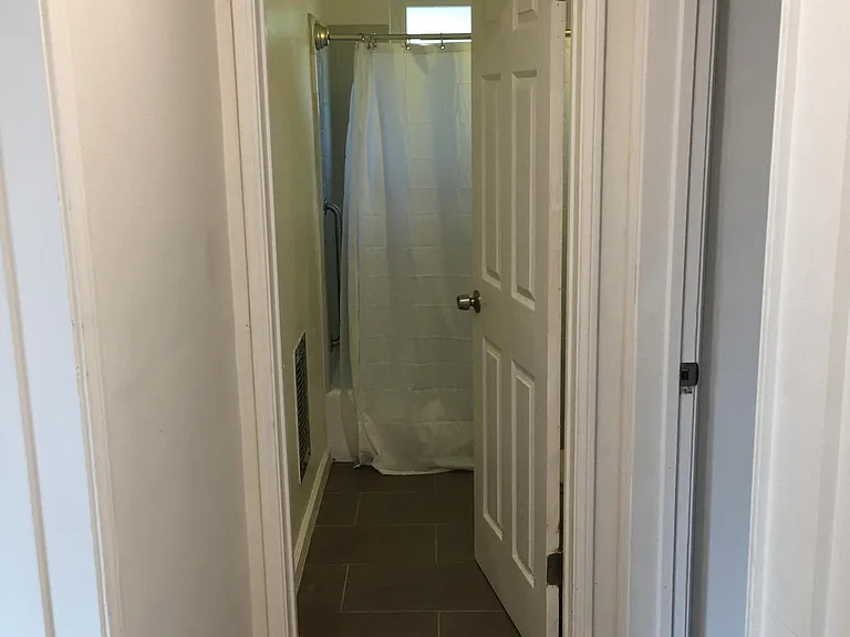 Hallway to bathroom