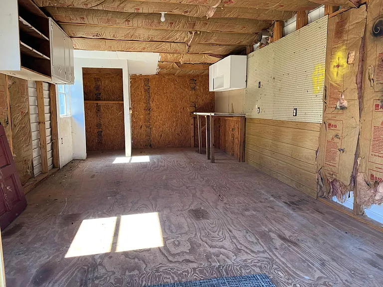 Inside storage building