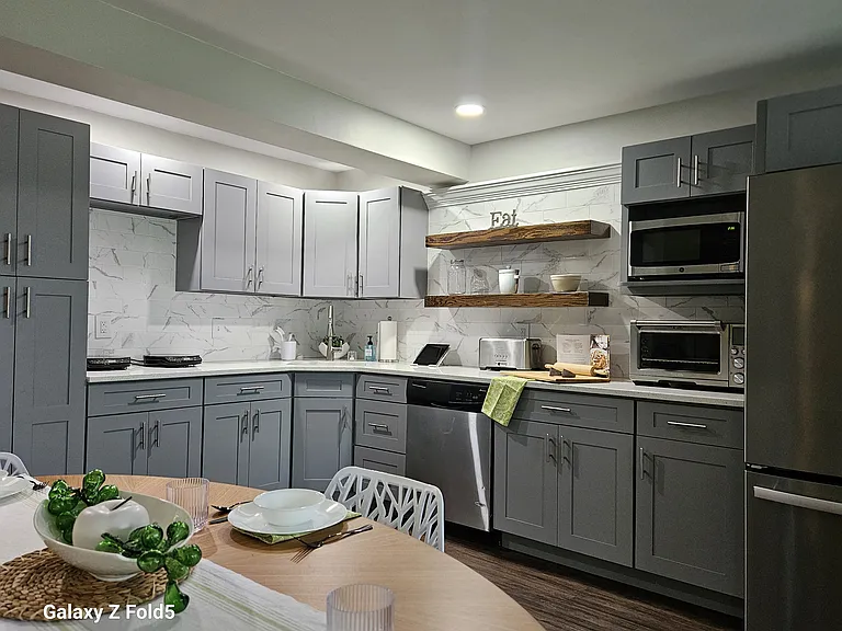 Soft close cabinetry, granite countertops, recessed lighting- you won't find a more spacious and well thought out kitchen space in apartments at this price point!