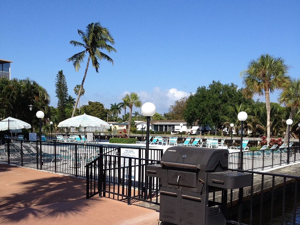 Heated pool overlookingcanal