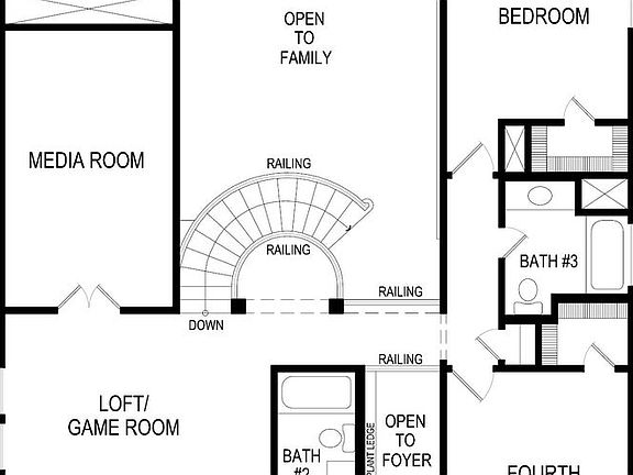Princeton 2F-EW Second Floor Plan