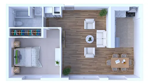 Floor plan 1BR - 1BTH