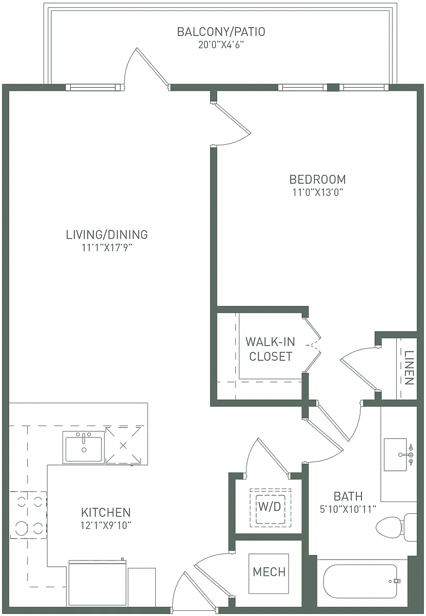 Floor plan 1X1