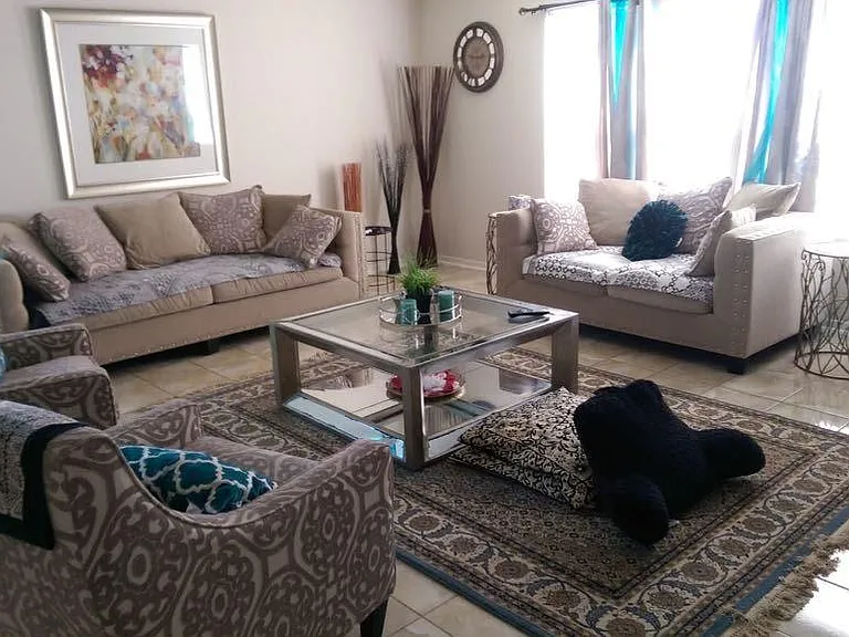 Furnished living room view two