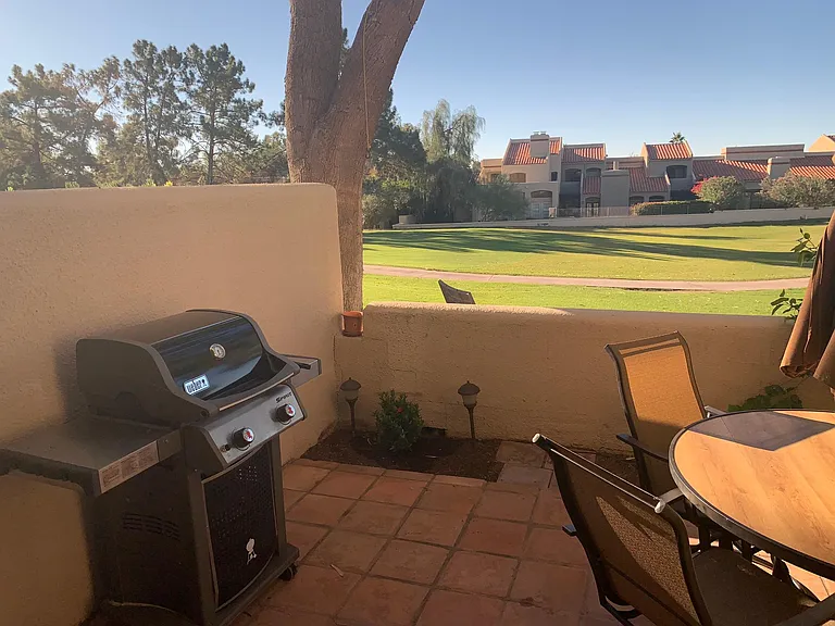 Patio and BBQ on Golf Course