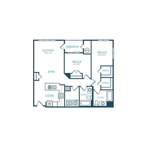 Floor plan Waypointe B4