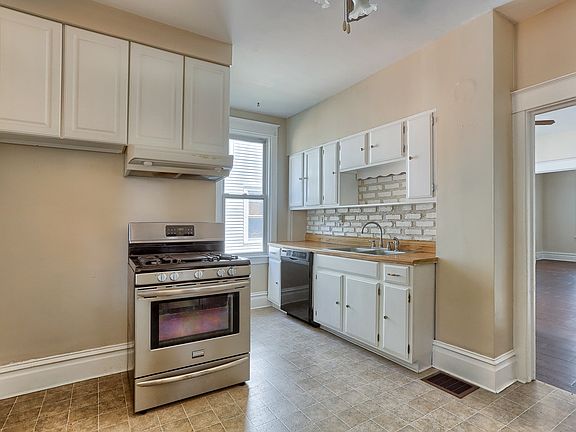 Kitchen leading out to deck