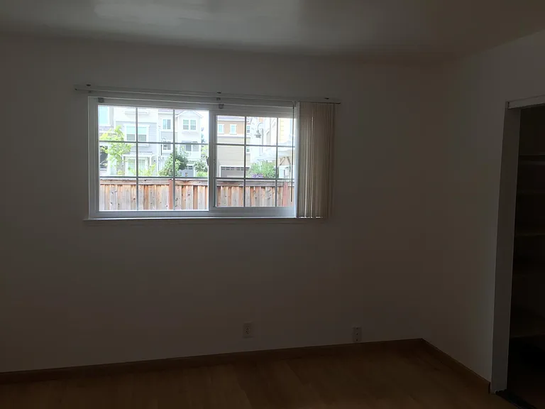 bedroom with double pane window