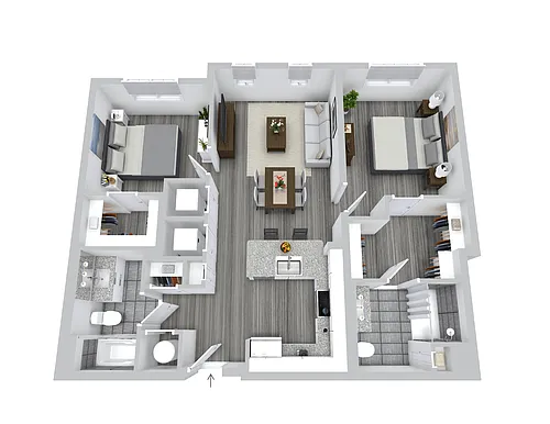 Floor plan Two Bedroom