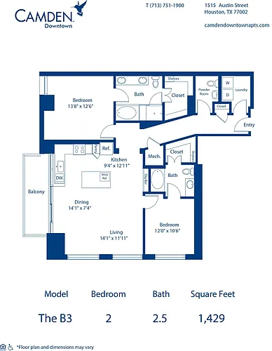 Floor plan The B3
