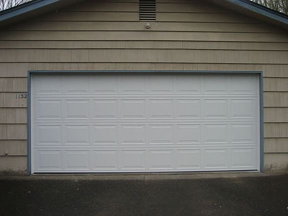 New, top of the line garage door