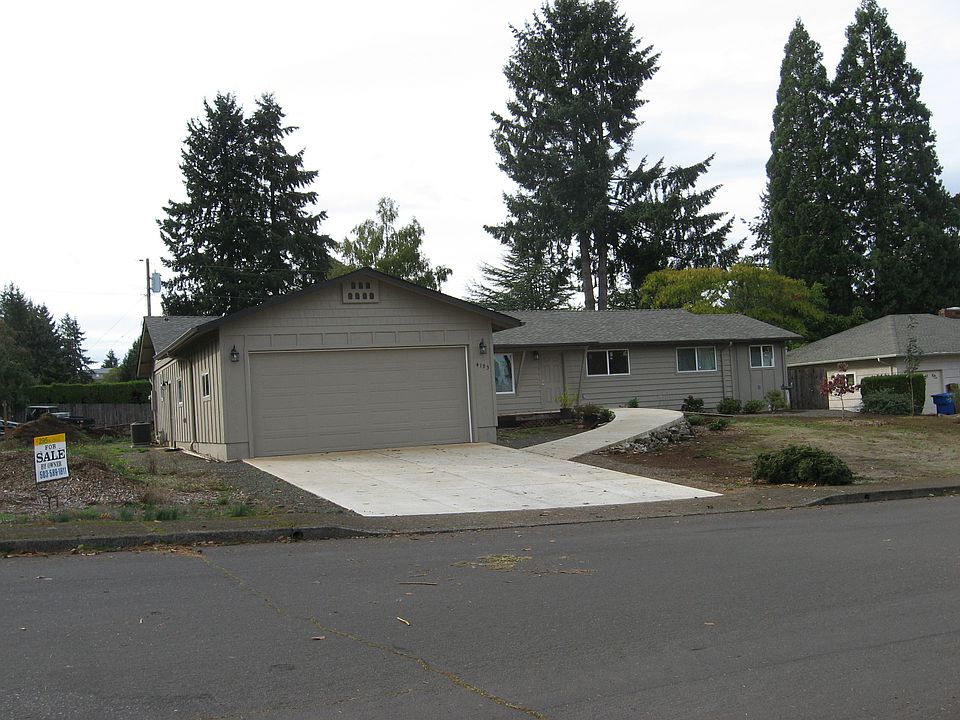 New driveway & deep garage
