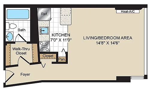 Floor plan Studio B