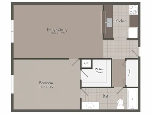 Floor plan 1 Bedroom