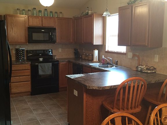 Kitchen with bar seating