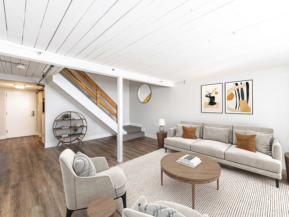 Living Room With Staircase