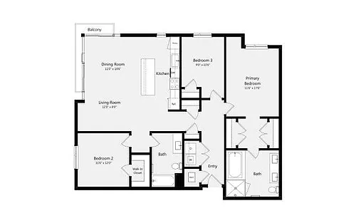 Floor plan 3B-B