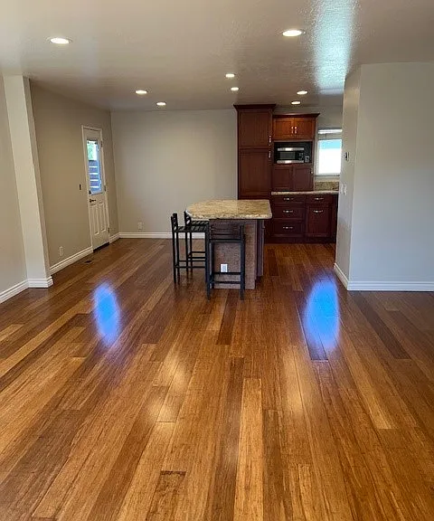 Living room to kitchen island