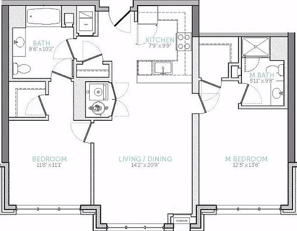 2-B3 floor plan Estuary