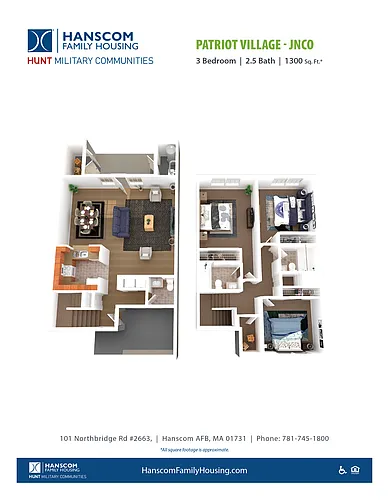 Floor plan Patriot Village JNCO 3BR