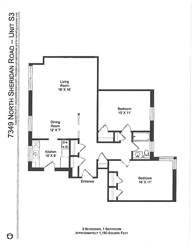 Floor plan Two Bedroom