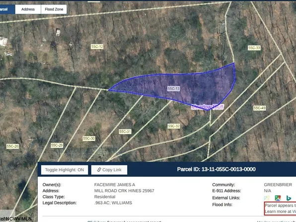 Mill Creek Rd, Charmco, WV 25958