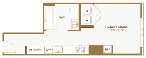 Floor plan Studio A15 Cascade