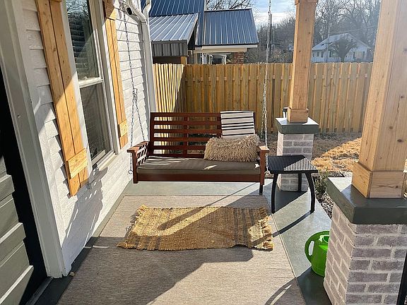 Spacious front porch