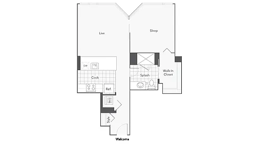 Floor plan 1B-3