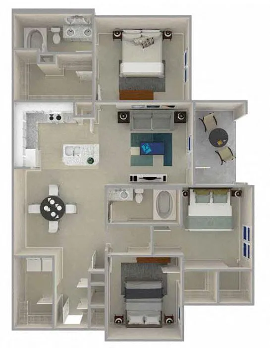 Floor plan The Floyd - Vaulted & Tray Ceilings