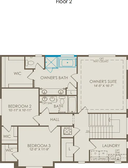 Upper floor / second floor - not floor plan is flipped
