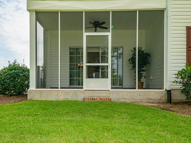 Screened porch off living room