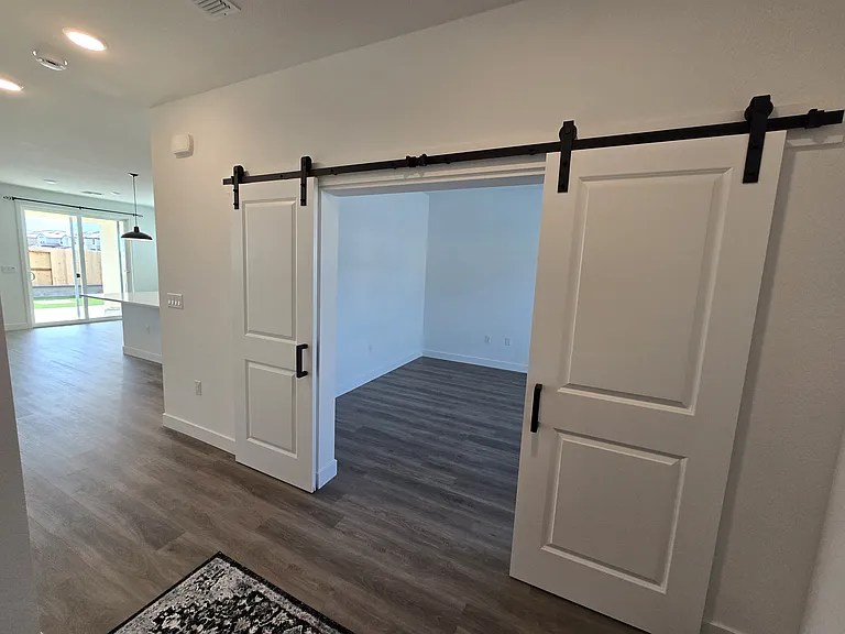 Barn doors to office room