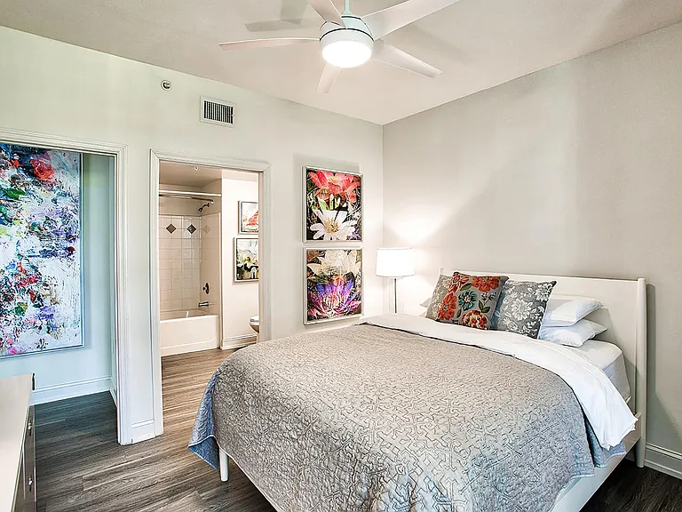Master bedroom with private bathroom