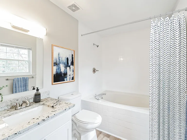 Step into the refined elegance of Eagle Rock Apartments at Bel Air. This pristine bathroom combines modern finishes with natural light for a serene atmosphere. Don't miss out on calling this sophisticated space homeschedule your visit today!