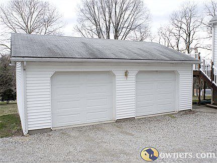 2 car garage with 10' wide overhead doors