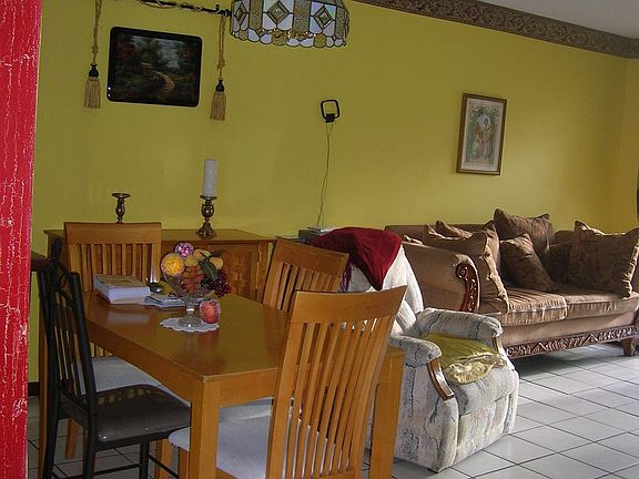 Dining room and Living room view from entrance hallway