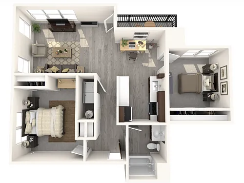 Floor plan 2 Bedroom 1 Bathroom