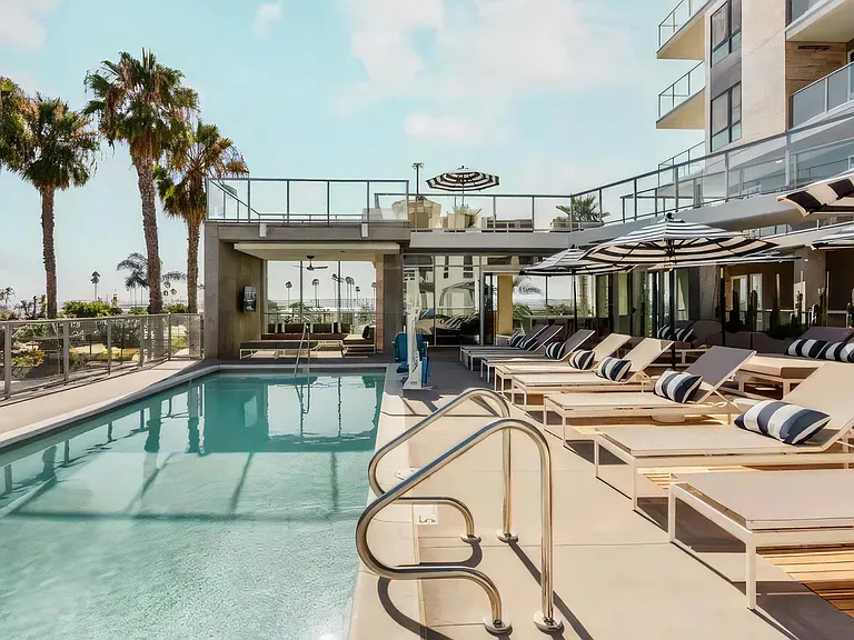 Swimming Pool with Chaise Loungers