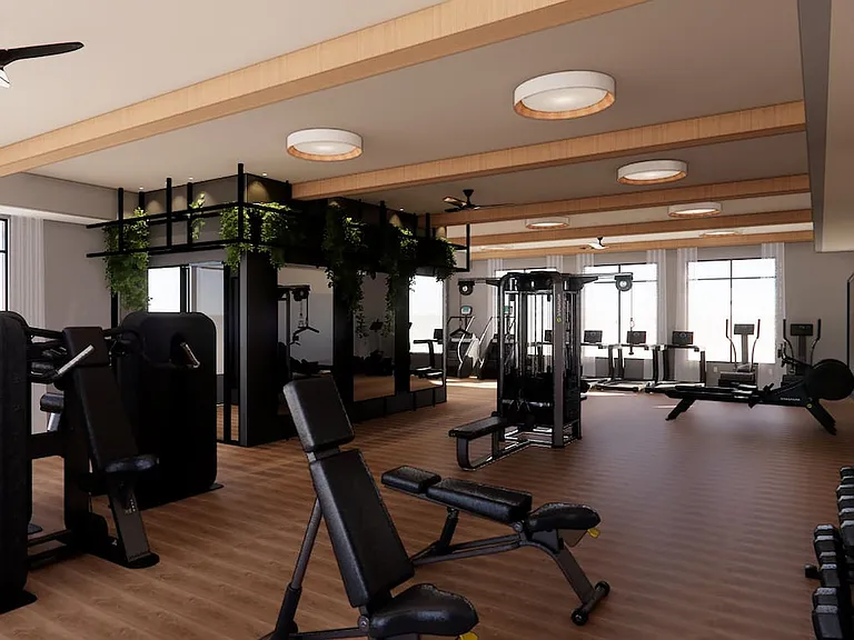State-of-the-art fitness center (Rendering)