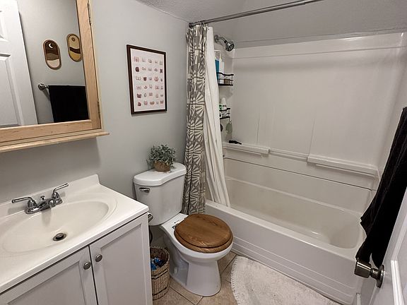 Full sized tub and shower