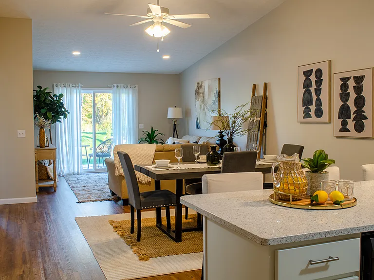 Open-Concept Kitchen-Dining-Living Area