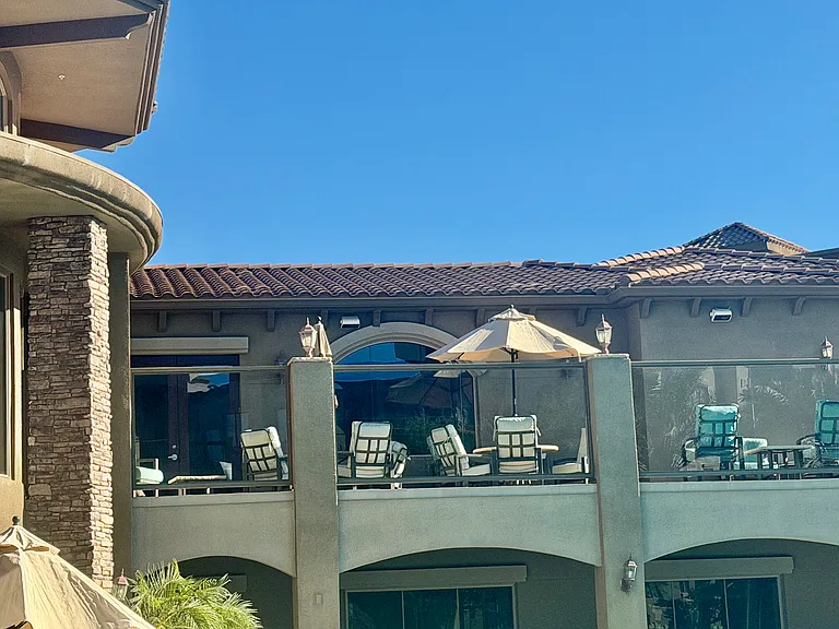 Sitting relaxation area by pool. Great place to experience sunrises and sunsets.
